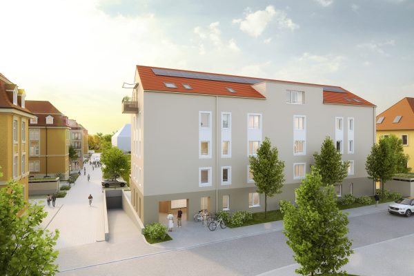 André Noël Park, Haus 4 – Straßenansicht